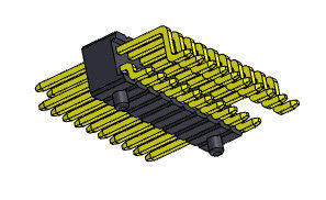 1.27mm Universal Pin Connectors สองแถว R/A 1*2PIN ถึง 1*33PIN SQ0.40mm