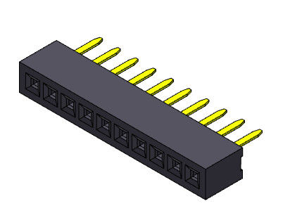 หัวต่อตัวเมีย 1.00 มม. แถวเดียวแบบตรง 1 * 2PIN ถึง 1 * 40PIN H = 2.10 มม.