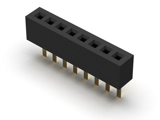 หัวต่อตัวเมีย 1.00 มม. แถวเดียวแบบตรง 1 * 2PIN ถึง 1 * 40PIN H = 2.10 มม.