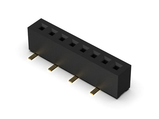 หัวต่อตัวเมีย 1.00 มม. แถวเดียว SMT ประเภท 1 * 2PIN ถึง 1 * 40PIN H = 2.10 มม.