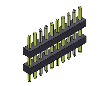 หัวต่อพิน 1.00 มม. กองแถวเดี่ยวแบบตรง 1*3PIN ถึง 1*40PIN SQ0.30mm