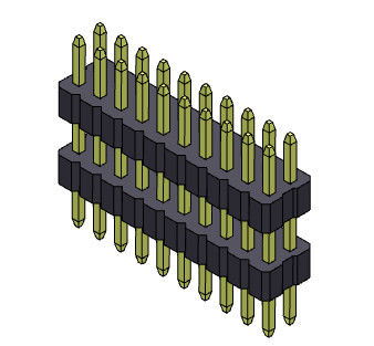 ขั้วต่อหัวต่อสองแถวขนาด 1.00 มม. แบบตรง 2 * 3PIN ถึง 2 * 40PIN SQ0.30mm