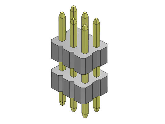 ขั้วต่อหัวต่อสองแถวขนาด 1.00 มม. แบบตรง 2 * 3PIN ถึง 2 * 40PIN SQ0.30mm