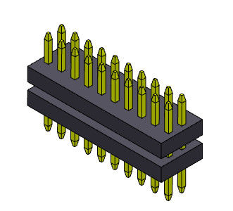 2 * 3PIN ถึง 2 * 40PIN SQ0.30mm หัวต่อหัวต่อหญิง 1.00mm Stack Straight Type