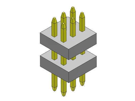 2 * 3PIN ถึง 2 * 40PIN SQ0.30mm หัวต่อหัวต่อหญิง 1.00mm Stack Straight Type