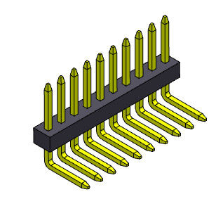 ขั้วต่อหัวต่อหญิง 1.00 มม. R / A พินขั้วต่อไฟฟ้า 1 * 2PIN ถึง 1 * 40PIN