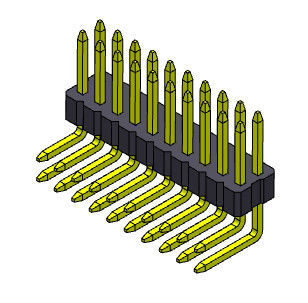 หัวต่อพินสองแถวขนาด 1.00 มม. หญิงประเภท R / A 2 * 2PIN ถึง 2 * 40PIN