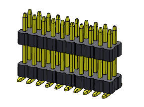 ขั้วต่อพินหญิงสองแถว 1.00 มม. สแต็คตรง SMT 2 * 2PIN ถึง 2 * 40PIN