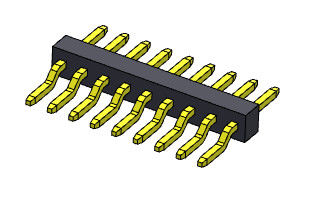 หัวต่อพิน 1.00 มม. แถวเดียว R / A SMT ประเภท 1 * 2PIN ถึง 1 * 40PIN H = 1.00 มม.