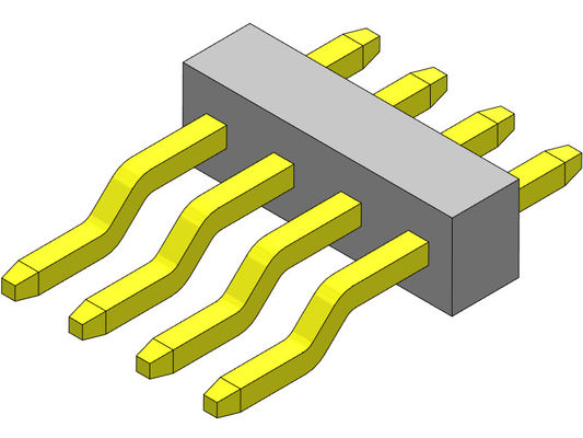 หัวต่อพิน 1.00 มม. แถวเดียว R / A SMT ประเภท 1 * 2PIN ถึง 1 * 40PIN H = 1.00 มม.