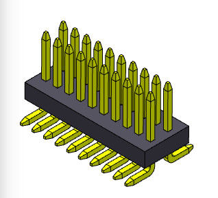 ระยะพิทช์ 0.8 * 1.2 มม. 2 * 3PIN ถึง 2 * 50PIN หัวต่อพินหญิง 0.8 มม. แถวคู่