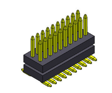 2 * 3PIN ถึง 2 * 50PIN ตัวเชื่อมต่อส่วนหัวของพิน 0.80 มม. สองแถวเรียงตรง SMT