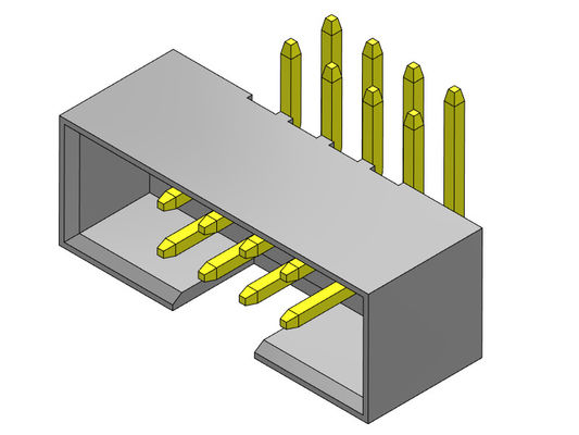 2AMP 2mm Pitch Box Header สองแถวประเภทมุมขวา 2 * 8-2 * 25 พิน