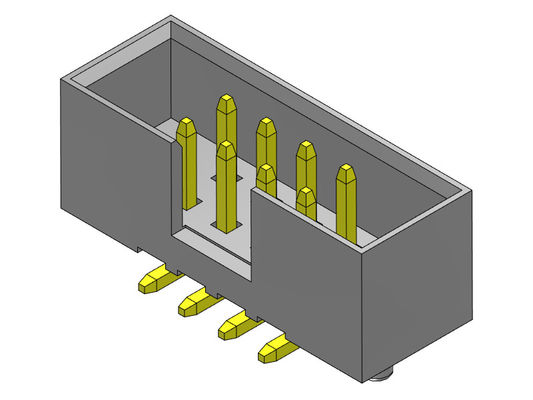2 * 8-2 * 25 พิน 2 มม. ส่วนหัวของกล่อง 2AMP สองแถวประเภท SMT พร้อมหมุด