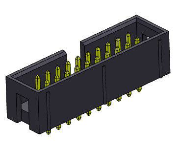 สองแถว Stright Dip ส่วนหัวของกล่อง 2.54 มม. 2 * 3-2 * 32 พิน 600V AC / DC
