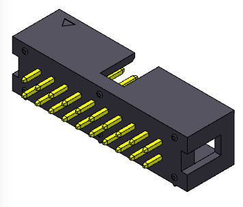 สองแถว Stright Dip ส่วนหัวของกล่อง 2.54 มม. 2 * 3-2 * 32 พิน 600V AC / DC