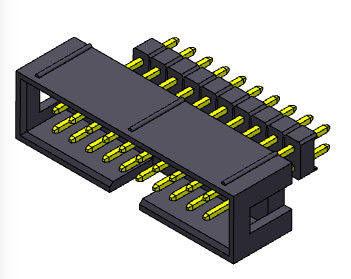 ตัวเชื่อมต่อส่วนหัวของกล่อง 2.54 มม. สองแถวยกระดับ Stright Dip Type 2 * 3-2 * 32Pin 3AMP