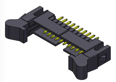 Stright Dip Type Nylon9T หัวต่อหัวต่อกล่อง Ejector Header 2.54mm 2*4-2*32Pin 3AMP