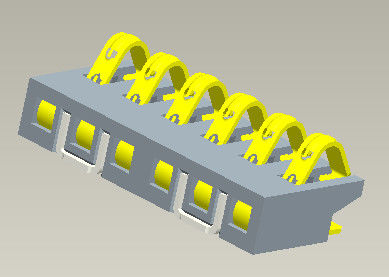 Pitch 1.6mm Smt Connector Connector สำหรับเชื่อมต่อแบตเตอรี่แบบถอดได้พร้อม Pegs
