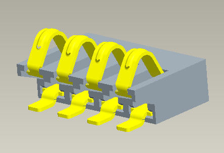 Pitch 1.6mm Smt Connector Connector สำหรับเชื่อมต่อแบตเตอรี่แบบถอดได้พร้อม Pegs