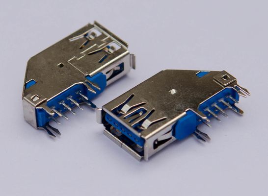 ขั้วต่อเอาต์พุตอินพุตความเร็วสูง Usb 3.0 Type A Connector 90° Dip Type