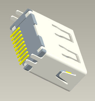 1.0Amp ความเร็วสูง Usb 3.0 A Connector 11.5 มม. แนวตั้ง 180 ° SMT Type