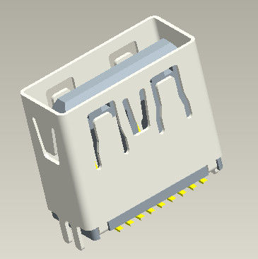 1.0Amp ความเร็วสูง Usb 3.0 A Connector 11.5 มม. แนวตั้ง 180 ° SMT Type