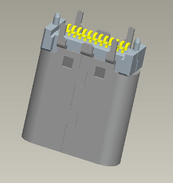 SMT Type Input Output Connectors Usb C 3.1 Connector แนวตั้ง 180°