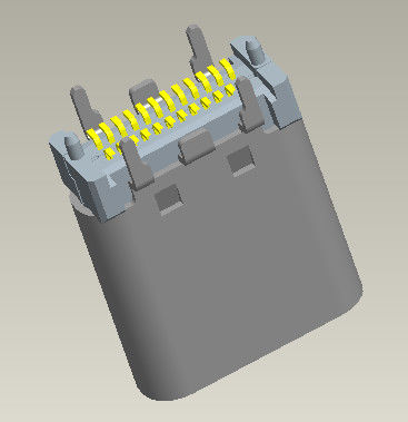 SMT Type Input Output Connectors Usb C 3.1 Connector แนวตั้ง 180°