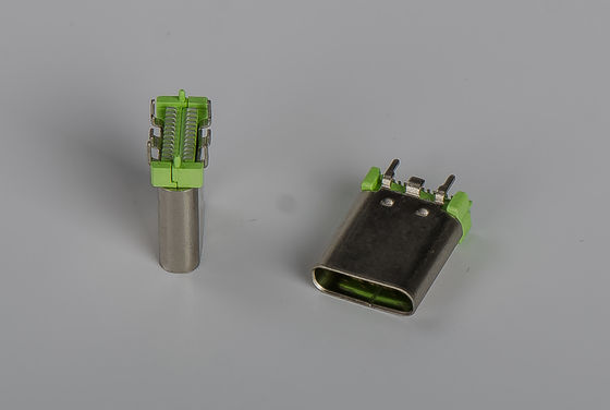 SMT Type Input Output Connectors Usb C 3.1 Connector แนวตั้ง 180°