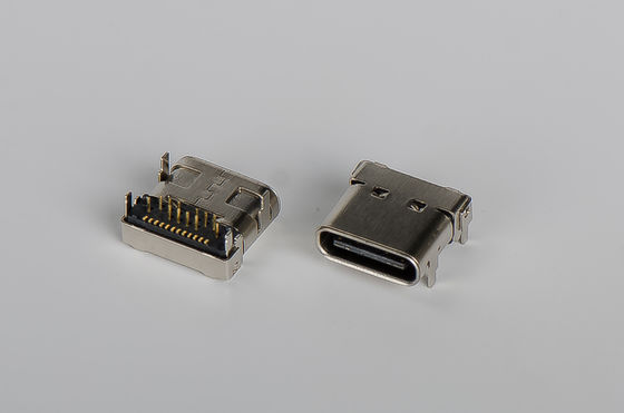 หญิง Usb 3.1 ขั้วต่อ C ชนิดกลับด้านได้ SMT Dip 1.2 มม. 10,000 รอบขั้นต่ำ