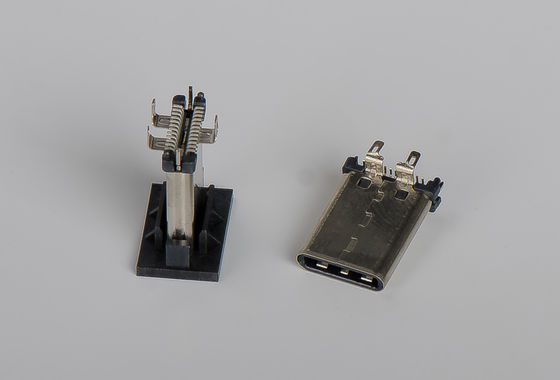 Usb Type C 3.1 24Pin Connector ชายแนวตั้ง 180 ° SMT Type H = 11.1mm Life Test: 10,000 รอบขั้นต่ำ